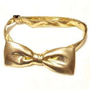 H&M gold bow tie